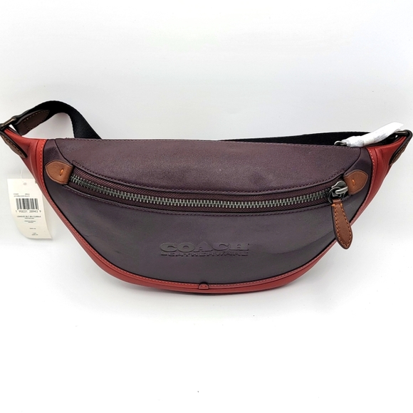 Coach Handbags - NEW NEW NEW!!! Coach League Belt Bag Leather Burgandy/Red-Orange/Brown